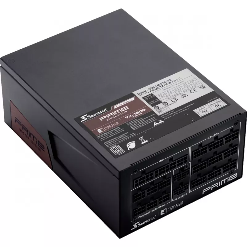 Seasonic Prime TX-1600 Noctua Edition, 1600 W, juodas, pilnai modulinis maitinimo blokas