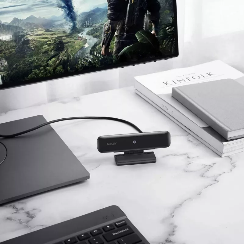 WebCam AUKEY PC-W1 USB | Full HD 1920x1080 | 1080p | 30 kadrų per sekundę
