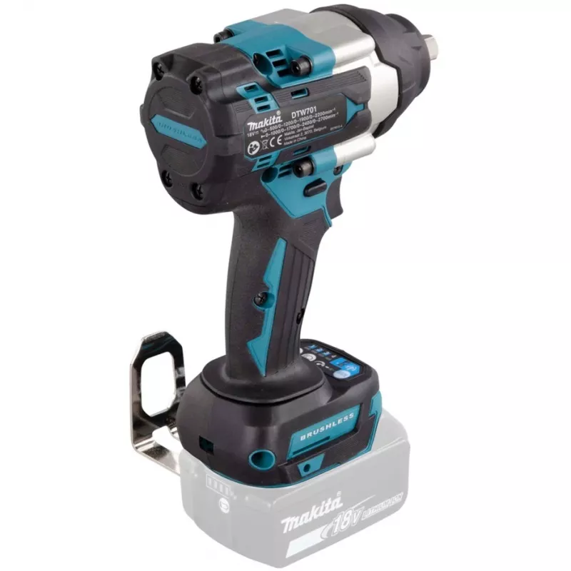 Makita DTW701Z akumuliatorinis suktuvas/impulsinis suktuvas 2700 RPM Juoda, Mėlyna