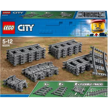LEGO City Rails 60205 Keleivinis traukinys ir lankstūs bėgiai