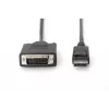 ASM AK-340301-030-S ASSMANN Laidas DisplayPort 1.1a su fiksatoriumi Tipas DP/DVI-D (24+1) Vyriškas/Vyriškas Juodas 3m
