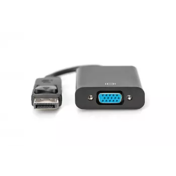 Assmann DisplayPort adapterio laidas. DP - HD15 M/F. 0,15 m su užraktu. Suderinamas su DP 1.1. UL. juodas, be ekranavimo. 32AWG (AK-340410-001-S)