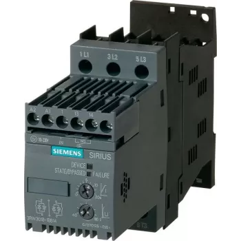 Siemens minkštasis starteris 3RW3018-1BB14, 7,5 kW (400 V), 4 kW (230 V), 17,6 A