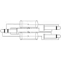 Adapterinis kabelis Omnitronic 3,5 mm į 2×6,3 mm, 6 m, juodas