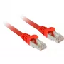 Tinklo laidas Sharkoon Patch SFTP RJ-45 Cat.7a 1m Raudonas