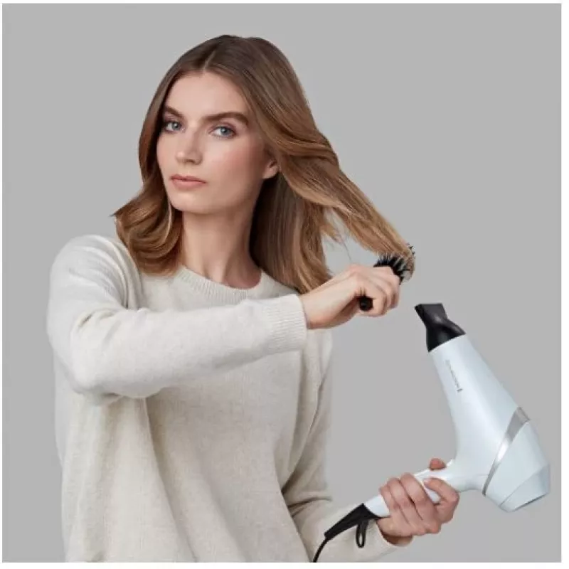 Plaukų džiovintuvas Remington AC8901 HYDRAlux 2300 W, 3 temperatūros nustatymai, jonų funkcija, difuzorius, baltas