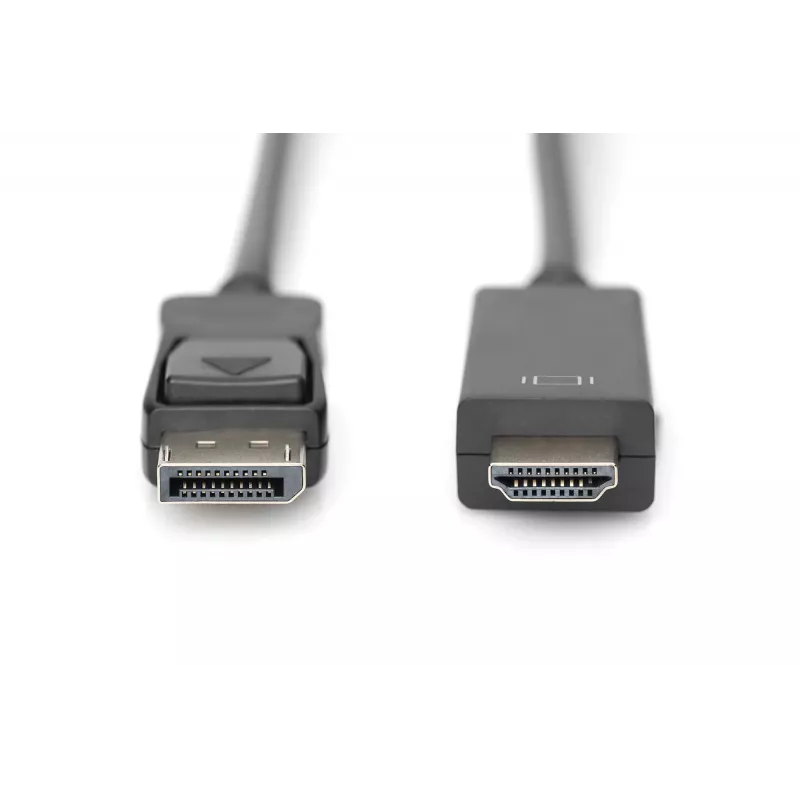 Adapterinis laidas DisplayPort 1.2 su fiksatoriumi 4K 60Hz UHD DP/HDMI A M/M juodas 2 m