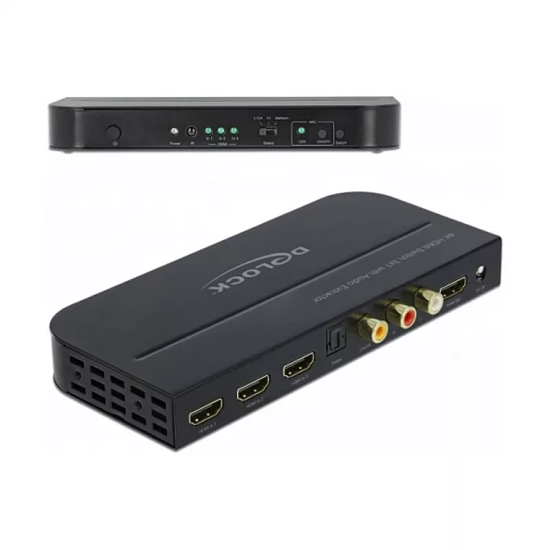 HDMI jungiklis DeLOCK 3 x HDMI į 1 x HDMI išėjimas 4K 60 Hz