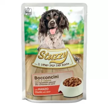STUZZY Chunks su jautiena - šlapias šunų maistas - 100 g