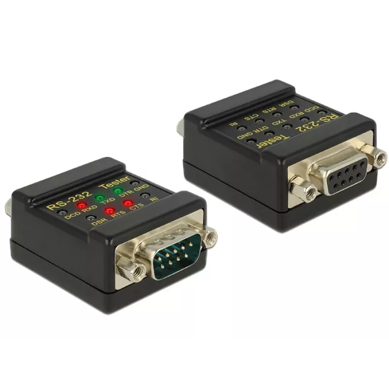RS-232 testeris DeLOCK 2xDB9 87713 Juodas