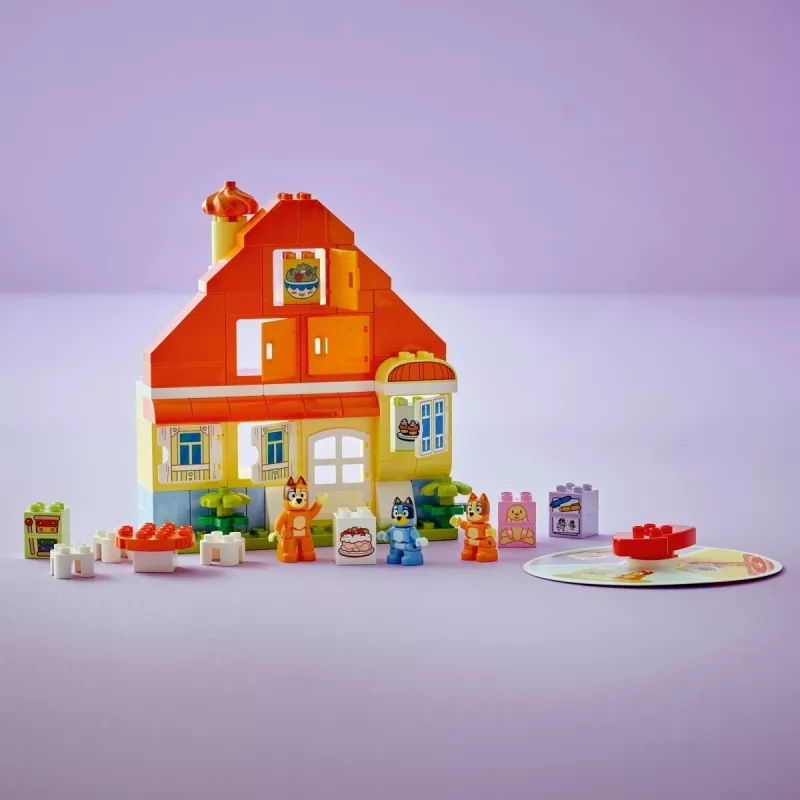 LEGO Bluey šeimos namas su atminties žaidimu 10459 – 83 detalės, 3 minifigūrėlės, nuo 3 metų