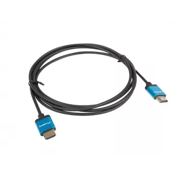 HDMI kabelis LANBERG CA-HDMI-22CU-0018-BK 1,8 m — HDMI A tipo į A, HDMI 2.0, 18 Gbit/s, ARC, auksu dengti kontaktai