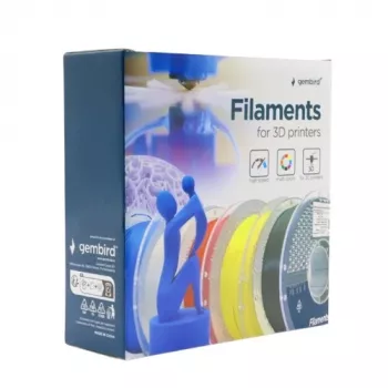 Gembird PLA 3D spausdinimo filamentas 1,75 mm geltonas 1 kg