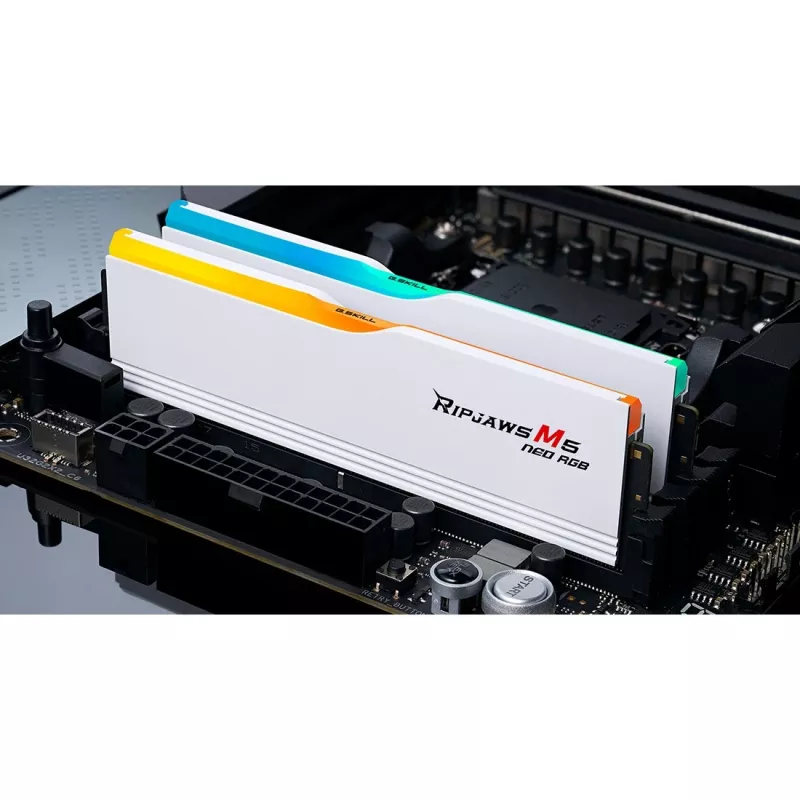 G.Skill Ripjaws M5 Neo RGB 64 GB (2x 32 GB) DDR5-6000 MHz atminties rinkinys, baltas, AMD EXPO