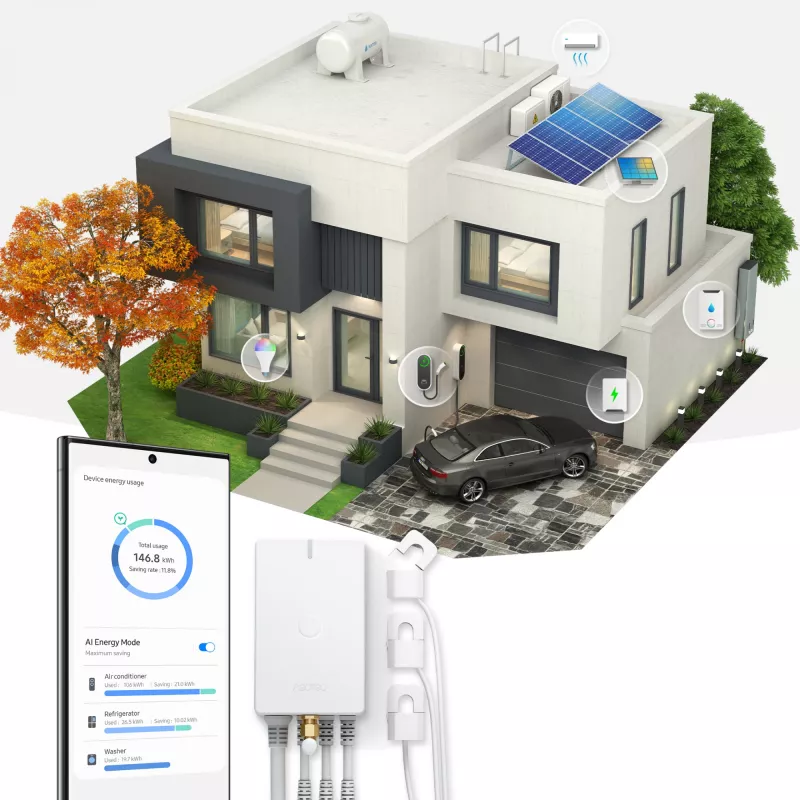 Energijos skaitiklis AEOTEC AEOEZWA046C3A60 – trijų gnybtų 60A su Z-Wave vienfazei arba trifazei stebėsenai