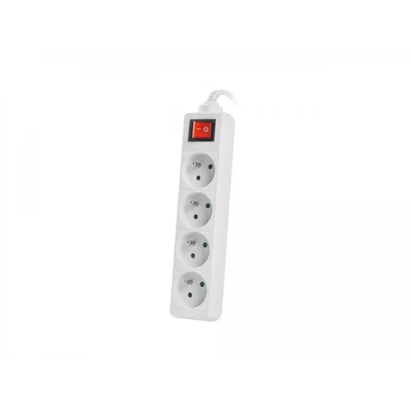 Prailginimo laidas Lanberg PS1-04E-0150-W 1,5 m 4 kištukiniai lizdai vidaus patalpoms baltas