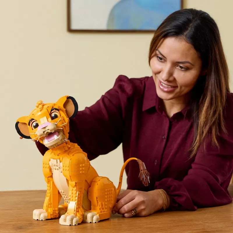 LEGO Disney Jaunasis Simba Liūtas Karalius Kolekcinis Gyvūno Figūrėlės Konstruktorius Suaugusiems, Namų ar Biuro Dekoro Nostalgiška Dovana