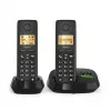 Belaidis analoginis/DECT telefonas Gigaset PURE 100A Duo – 2 rageliai, garsiakalbis, skambučio numerio rodymas, 1,5 colio ekranas, juodas