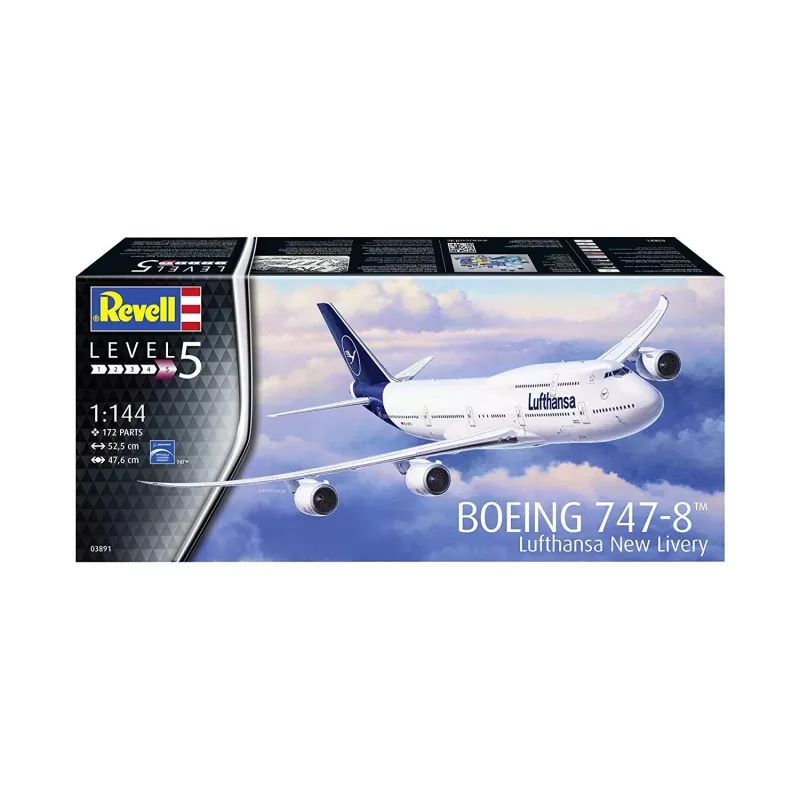 Lėktuvo modelis Revell Boeing 747-8 Lufthansa New Livery