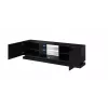 Cama TV spintelė QIU 200 MDF juodas blizgus/juodas blizgus