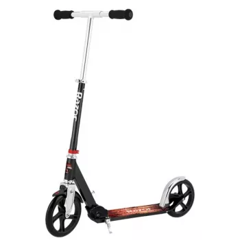 Paspirtukas Razor A5 Lux – aliuminis, 20 cm poliuretano ratai, sulankstomas, reguliuojamo aukščio, maks. apkrova 100 kg, juodas