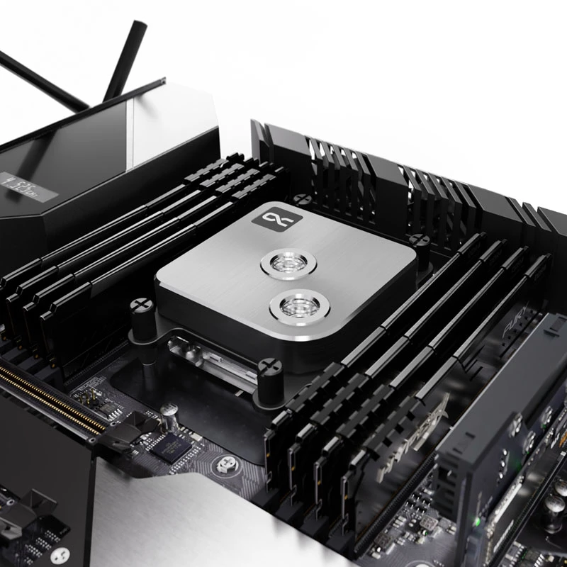 Vandens blokas Alphacool 13444 Sidabrinis 72mm x 72mm x 26,5mm
