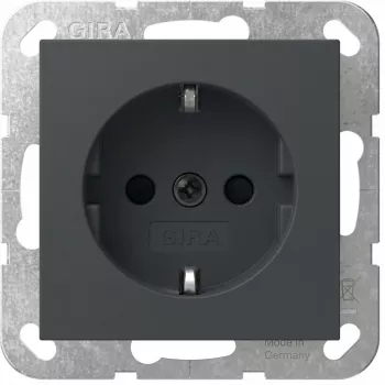 Kištukinis lizdas Schuko Gira System 55, modelis 445328, antracito spalvos