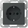 Kištukinis lizdas Schuko Gira System 55, modelis 445328, antracito spalvos