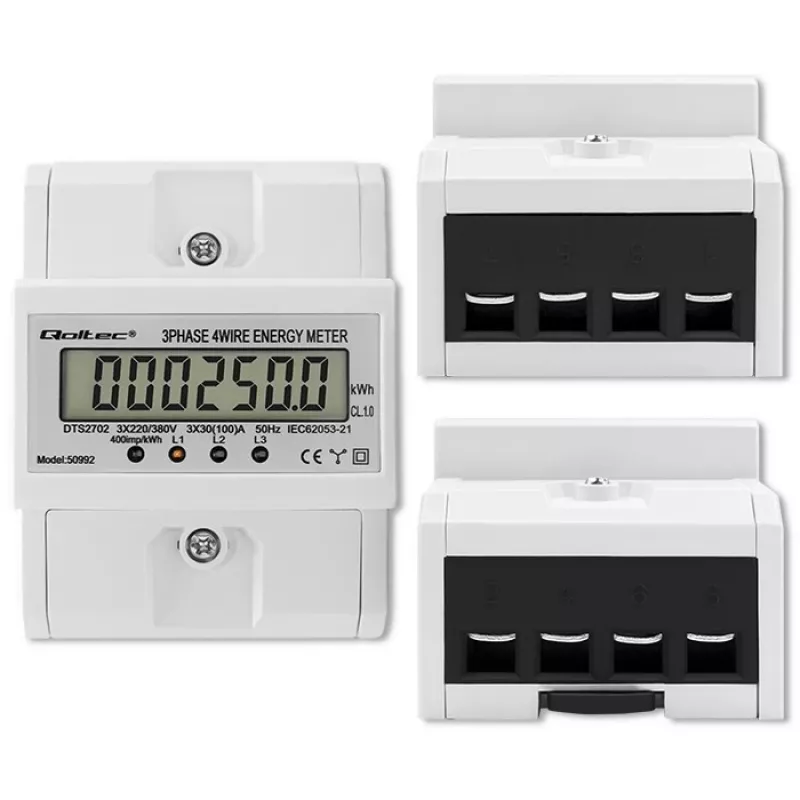 Trifazis elektroninis skaitiklis QOLTEC 50992 400V 100A