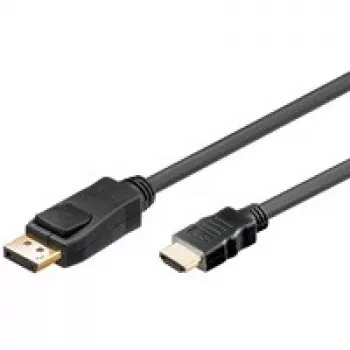 Goobay 1 m DP/HDMI DisplayPort kabelis juodas 1 m