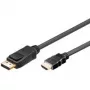 Goobay 1 m DP/HDMI DisplayPort kabelis juodas 1 m
