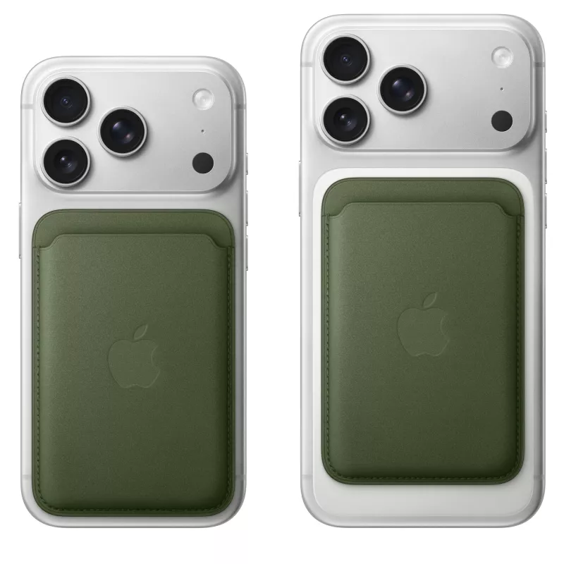 Kortelių laikiklis Apple iPhone FineWoven Piniginė su MagSafe – Samanų žalia (Microtwill)
