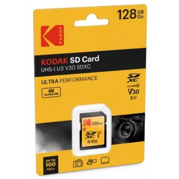 Kodak atminties kortelė 128 GB SDXC UHS-I, 650x, UHS Class 3 / Class10 (EKMSD128GXC10HPRK)
