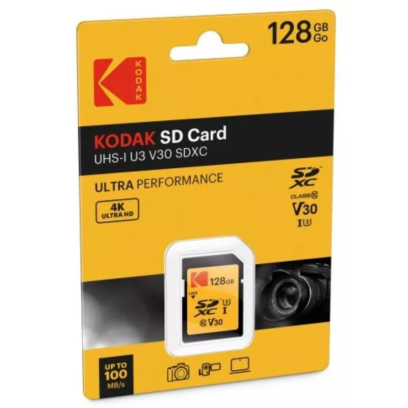 Kodak atminties kortelė 128 GB SDXC UHS-I, 650x, UHS Class 3 / Class10 (EKMSD128GXC10HPRK)