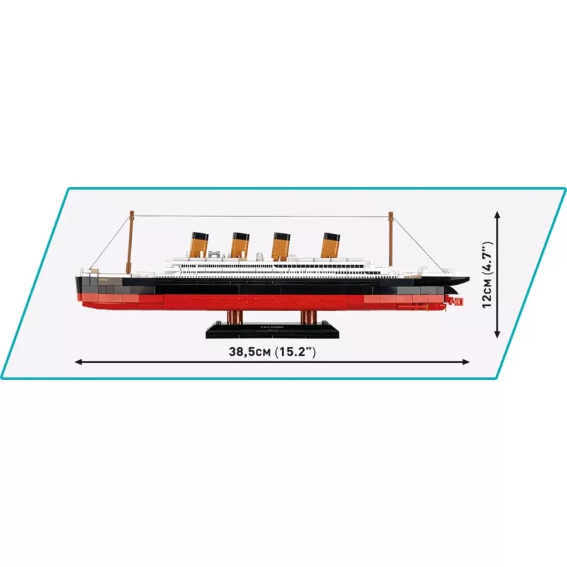 Konstruktorius Cobi R.M.S. Titanic modelis 593 detalės COBI-1680 – mastelio modelio statybiniai blokeliai