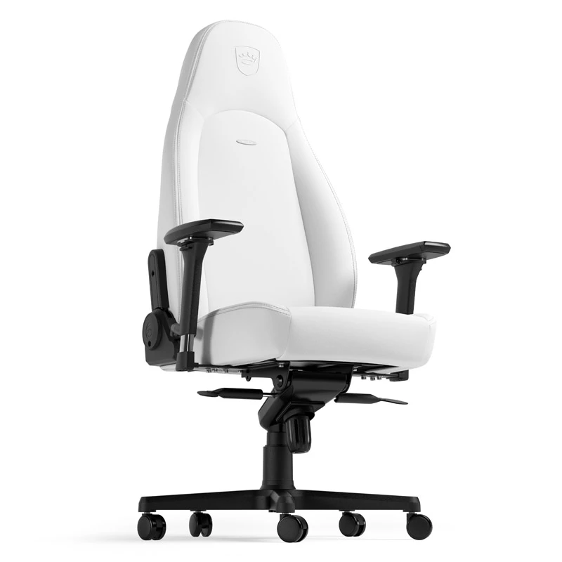 Biuro kėdė noblechairs NBL-ICN-PU-WED minkšta sėdynė, minkštas atlošas, balta