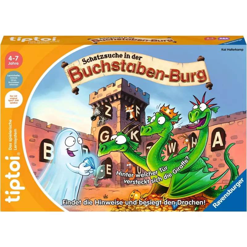 Stalo žaidimas tiptoi Schatzsuche in der Buchstabenburg