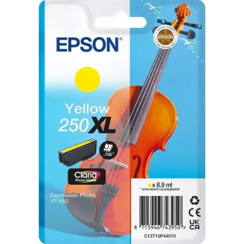 Epson 250XL Violin Claria Photo HD rašalinė kasetė, 1 vnt., Originali, High (XL) talpa, Geltona