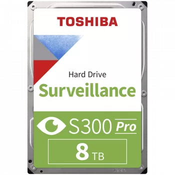 Toshiba S300 Pro vidinis kietasis diskas stebėjimo sistemoms 8 TB 7200 RPM 512 MB 3.5 Serial ATA III