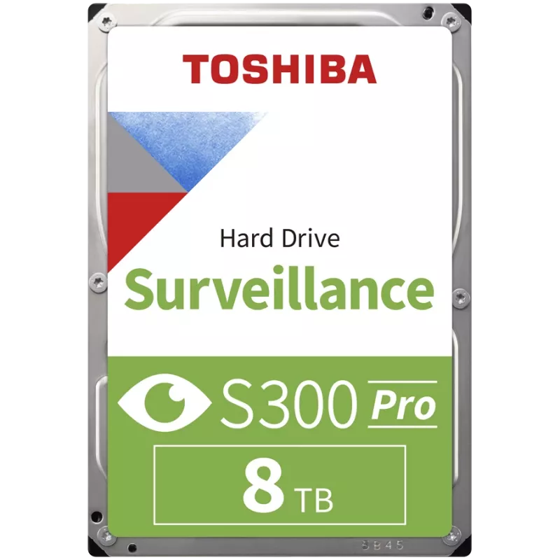 Toshiba S300 Pro vidinis kietasis diskas stebėjimo sistemoms 8 TB 7200 RPM 512 MB 3.5 Serial ATA III
