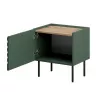 Naktinis staliukų komplektas cama meble ONDA 2 vnt 50×40×H54 cm, žalios spalvos, MDF/medžio drožlių plokštė, 16 mm rėmas