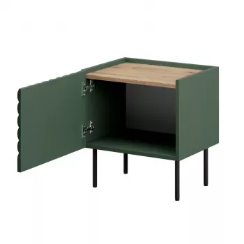 Naktinis staliukų komplektas cama meble ONDA 2 vnt 50×40×H54 cm, žalios spalvos, MDF/medžio drožlių plokštė, 16 mm rėmas