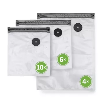 Caso Vacu ZIP-Bags Set 01243 permatomų maišelių rinkinys