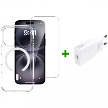 Dėklas Border Case 4smarts iPhone 17 Pro 16 cm Skaidrus Baltas