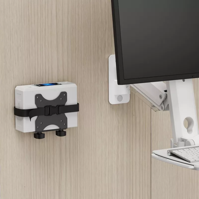 Mini kompiuterio stovas MACLEAN MC-115B – kompaktiškas reguliuojamo aukščio stovas mažiems korpusams