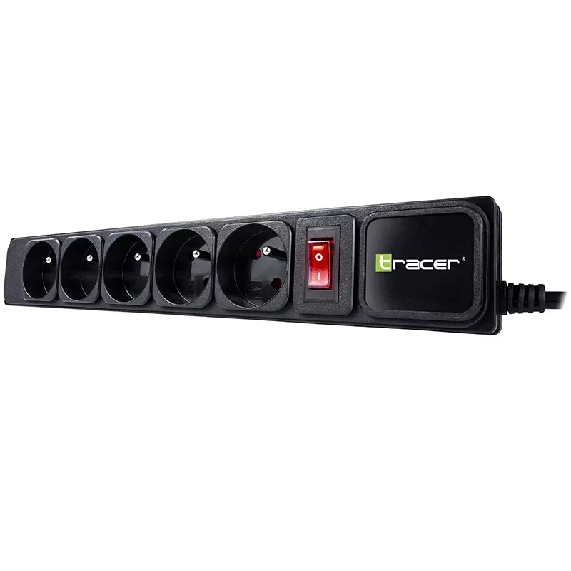 Tracer PowerGear Black 5 lizdų 1,5 m 2300 W