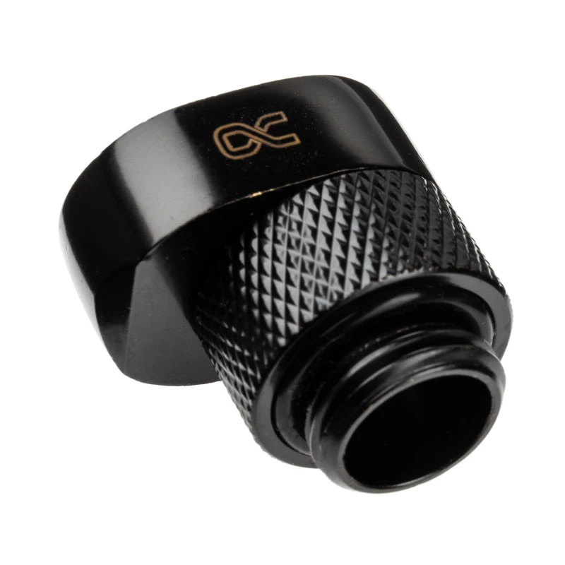 Alphacool 17604 Juoda 1/4 colio sriegio žarnos jungtis