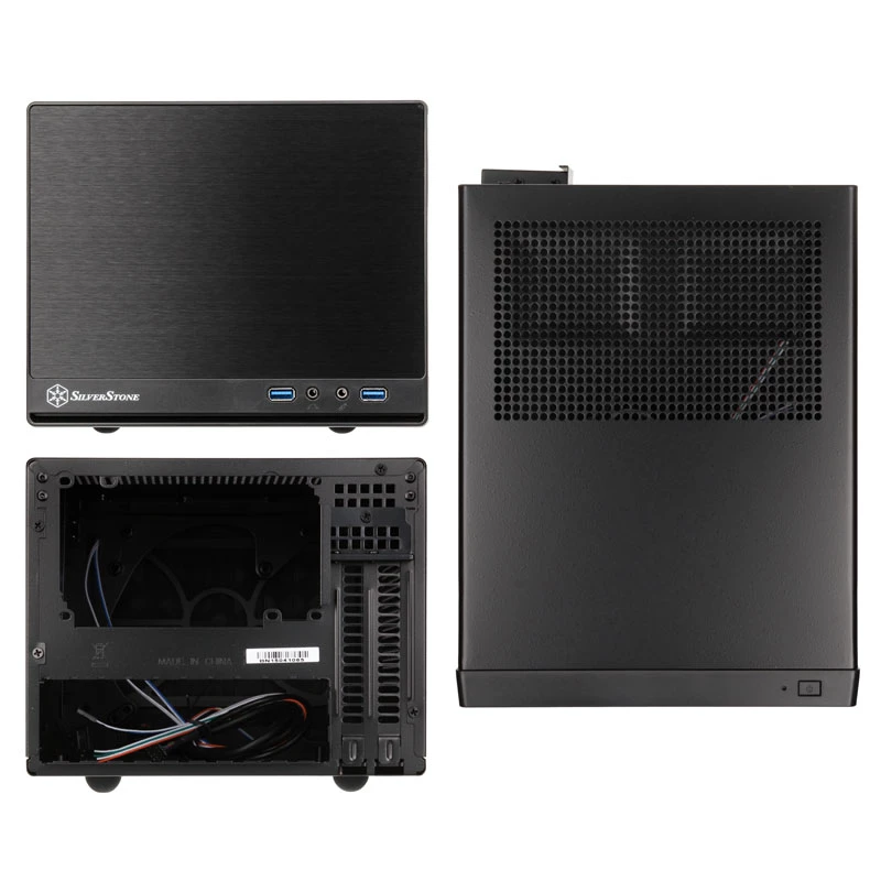 Korpusas SilverStone SUGO 13 – Mini-DTX – be maitinimo šaltinio (AT/PS/2) – juodas – USB/Garsas (SST-SG13B-Q)