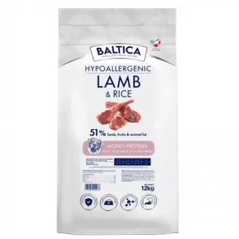 BALTICA Nutraceutic Hypoalerginis Ėdalas Šunims L/XL Aviena su Ryžiais - Sausas Šunų Maistas - 12kg