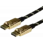 DisplayPort kabelis ROLINE 11.04.5648 7,5 m juodas, auksiniai kontaktai